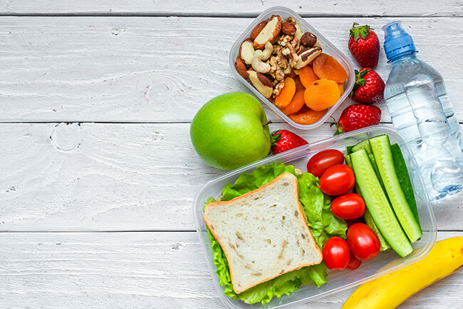 weerstand kind versterken: gezonde brooddoos